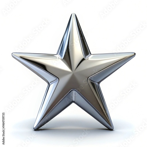 3d silver star