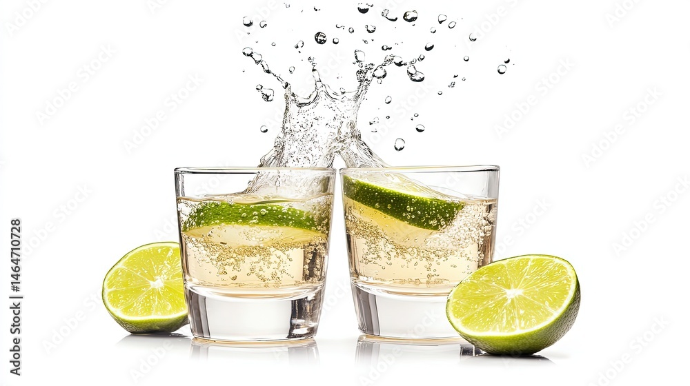 Fototapeta premium Cocktail glass on white background
