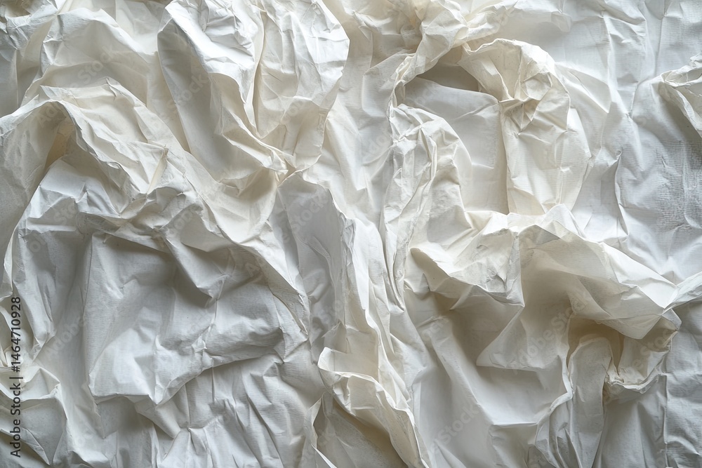 Obraz premium Crumpled white paper texture (1)