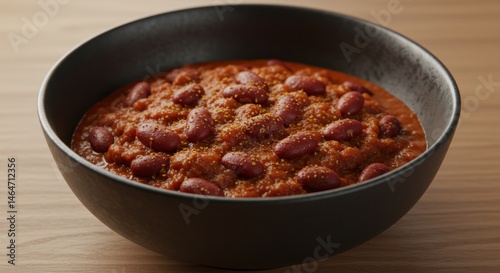 Bowl of chili with beans