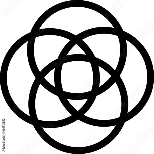 Celtic outline knots ornament, Medieval tattoo shape vector, infinite weaving pattern, various form, stickers assets, abstract geometric graphic elements for design isolated and transparent background