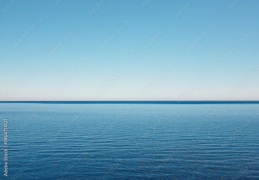 Obraz premium Vast ocean expanse, clear sky