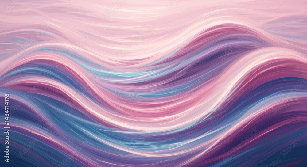 Obraz premium Gradient abstract waves on soft pastel colors 