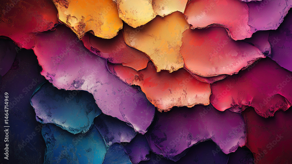 Obraz premium Displaying a variety of colors and textures to create a visually captivating and dynamic scene