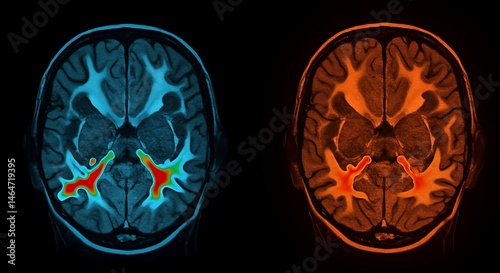 Brain Scans Mri Images with Heat Map