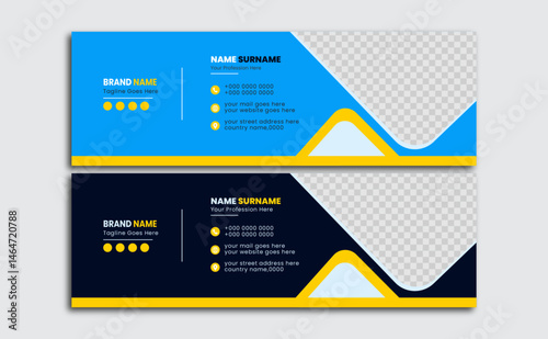 Email signature or email footer and personal social media facebook cover design template	
