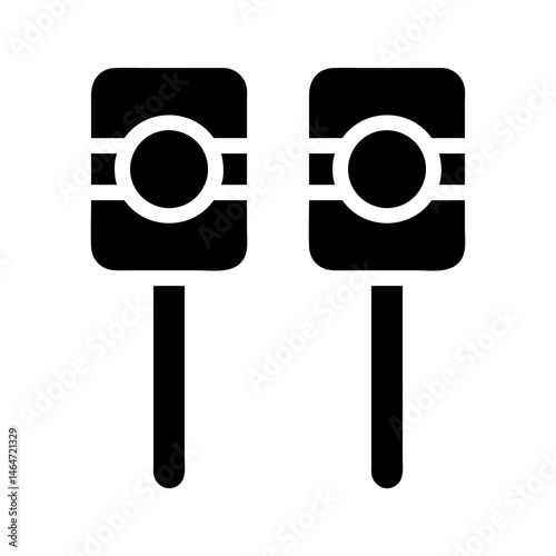 Stylized percussion instruments illustration, a simple rendition of rhythm makers