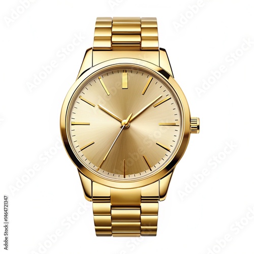 gold watch isolated on white