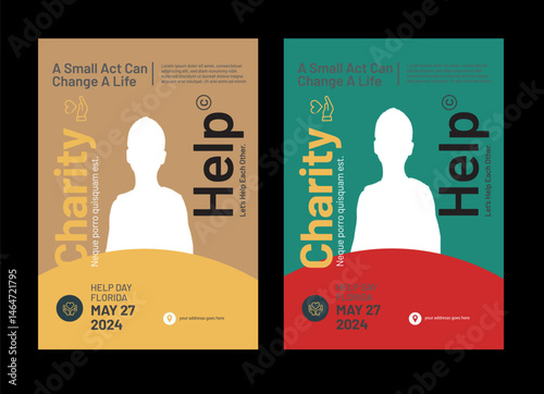 Charity Flyer Humanitarian Charity flyer, social media and story bundle set template  kids charity flyer design donation social banner poster template