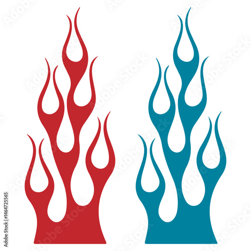 Tribal hotrod muscle car flame. Can be used as decal, sticker or tattoos too vector