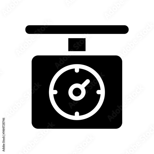 Minimalist balance scale icon for precision and weight measurement tools