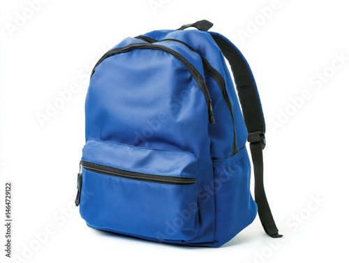 Vibrant blue backpack with black accents ideal for everyday use and travel