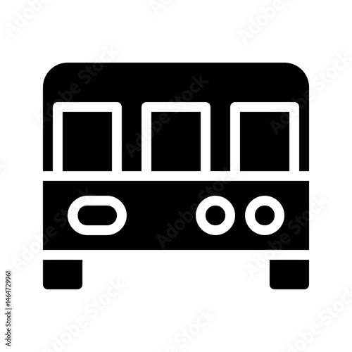 Simple graphic representation of a public transportation vehicle icon style