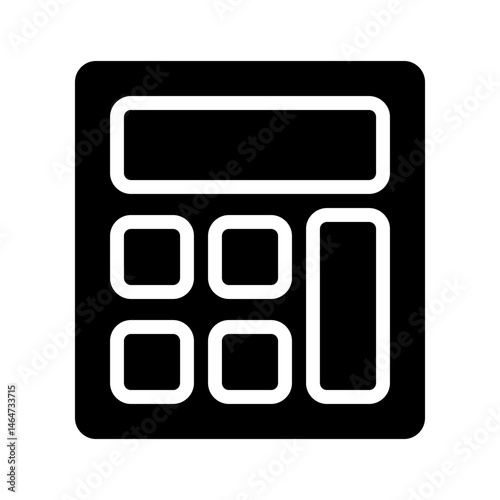 Modern graphic representing calculation device for arithmetic processes or simple task