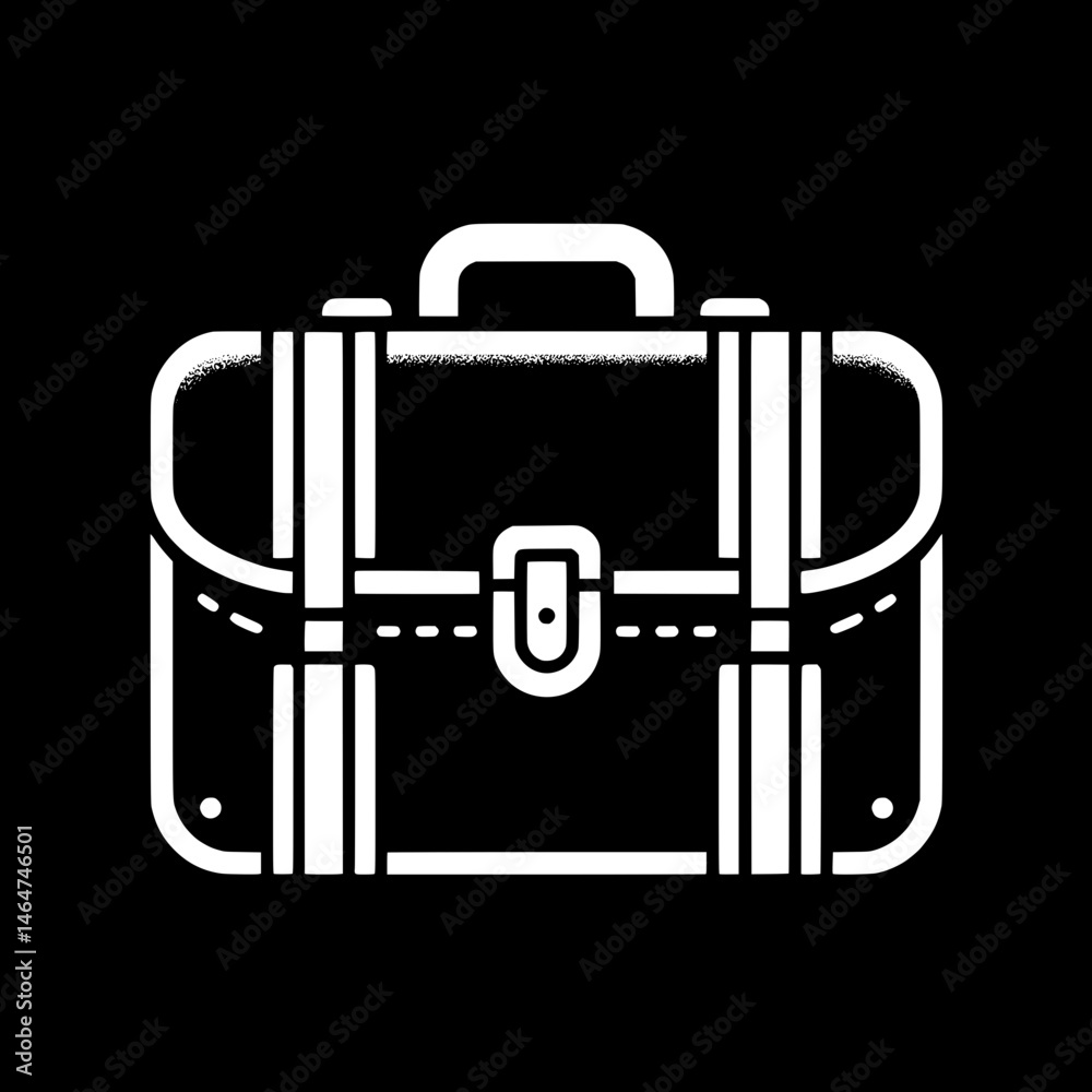 Black and White SVG of a Briefcase Icon Black and White SVG of a Briefcase Icon