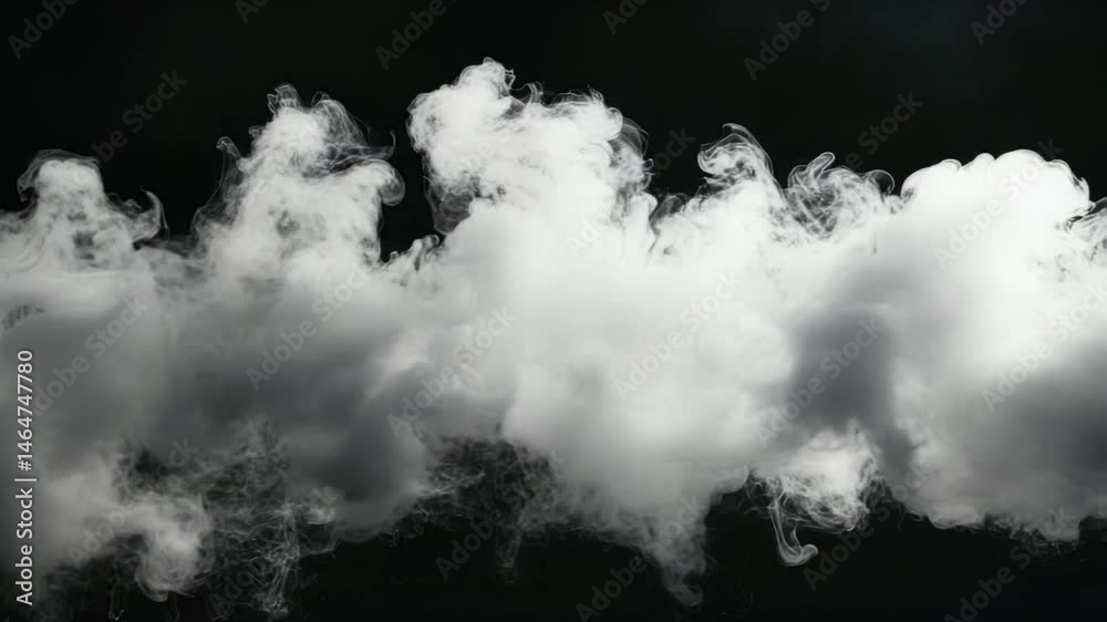 A white cloud isolated on black background Textured, Generative AI Videos. A white cloud isolated on black background Textured, Generative AI Videos.