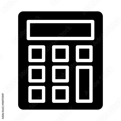 Simplified representation of a calculator for accounting purposes and finance