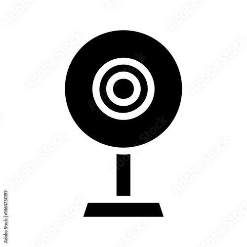 Sleek webcam illustration portraying contemporary digital communication interface