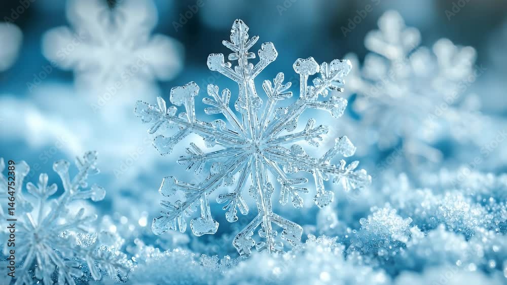 Delicate Snowflakes and Intricate Patterns Serene Winter Wonderland of Frozen Crystals and Cold Ice Beauty Delicate Snowflakes and Intricate Patterns Serene Winter Wonderland of Frozen Crystals and Cold Ice Beauty