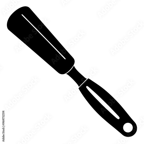 black silhouette cake slicer vector art illustration