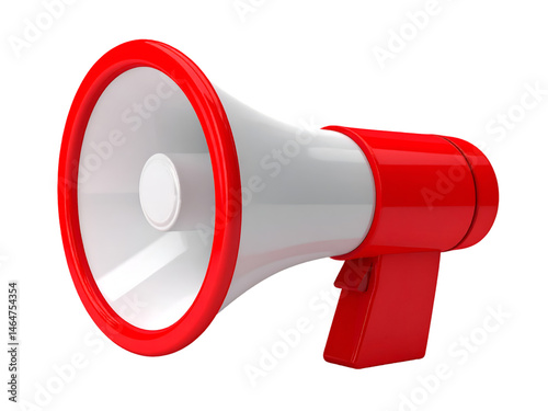 A megaphone isolated on transparent background, generate by Firefly.