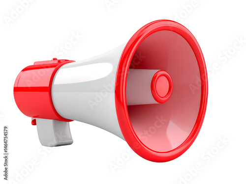 A megaphone isolated on transparent background, generate by Firefly.