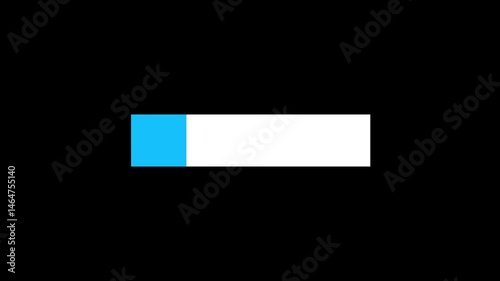 Simple 4K lower third animation with transparent background alpha