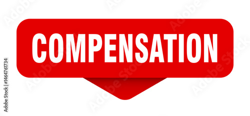 compensation sticker. compensation sign on transparent background