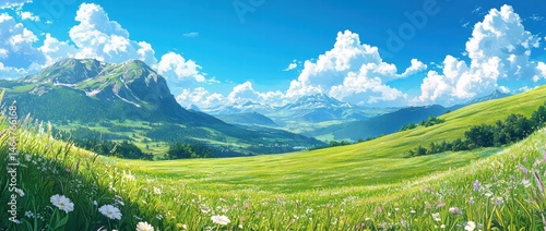 The grassland scenery is infinitely beautiful