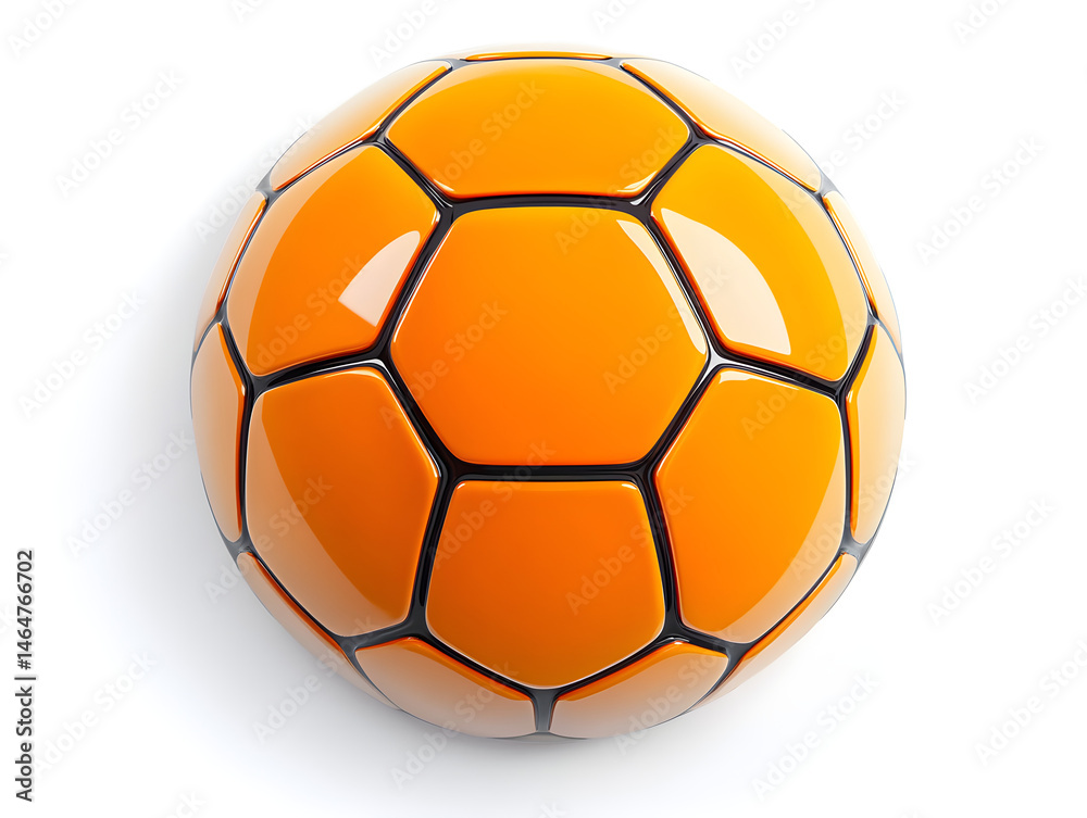 Fototapeta premium orange soccer ball illustration
