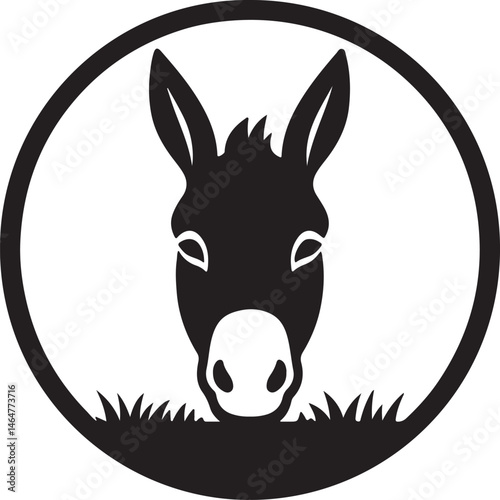 Donkey Icon Logo silhouette Vector Image