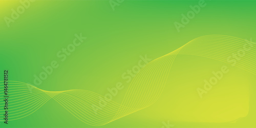 Modern abstract green gradient background with waves