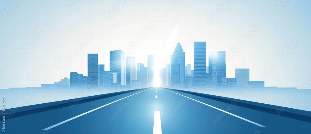 Fototapeta premium The road to the future of cities