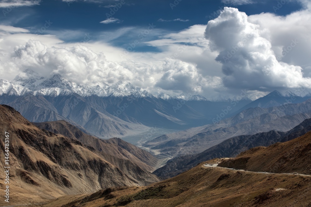 Khardung La: Gateway to Nubra Valley, Connecting Indus River Valley and Shyok River Valley Amidst Spectacular Himalayan Landscapes Khardung La: Gateway to Nubra Valley, Connecting Indus River Valley and Shyok River Valley Amidst Spectacular Himalayan Landscapes