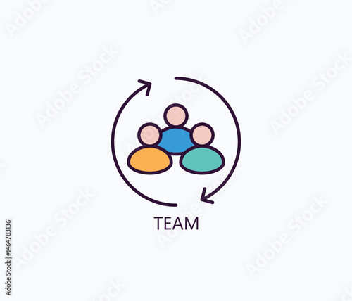 Team Icon Or Logo Isolated Illustration