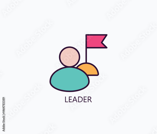 Leader Icon Or Logo Isolated Illustration
