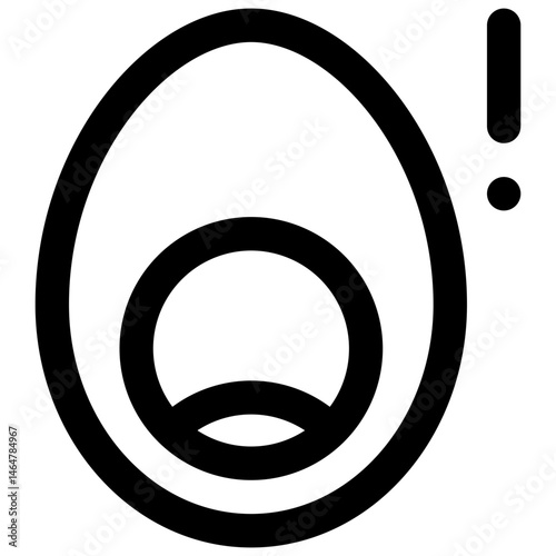 High-risk foods. Editable stroke vector icon.