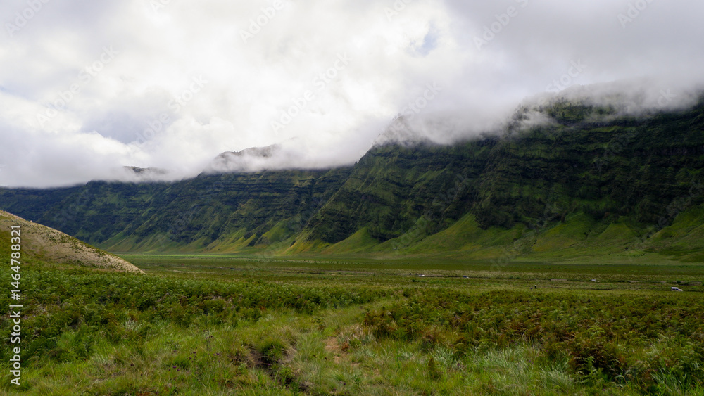 Fototapeta premium photo of mountains at Mount Bromo tourist attraction