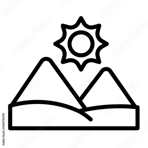 Mountain  Icon Element For Design	