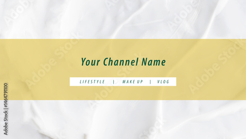 Stylish YouTube banner perfect for lifestyle, beauty, and vlog creators.