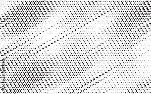 Triangular Halftone Texture Retrowave Vector Geometric Technology Abstract Background. Half Tone Triangles Retro Colored Pattern. Minimal 80s Style Dynamic Tech Structure Wallpaper