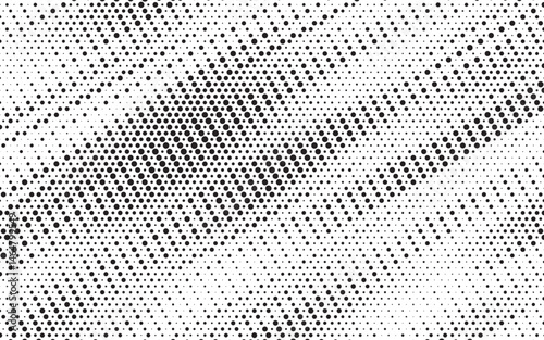Triangular Halftone Texture Retrowave Vector Geometric Technology Abstract Background. Half Tone Triangles Retro Colored Pattern. Minimal 80s Style Dynamic Tech Structure Wallpaper