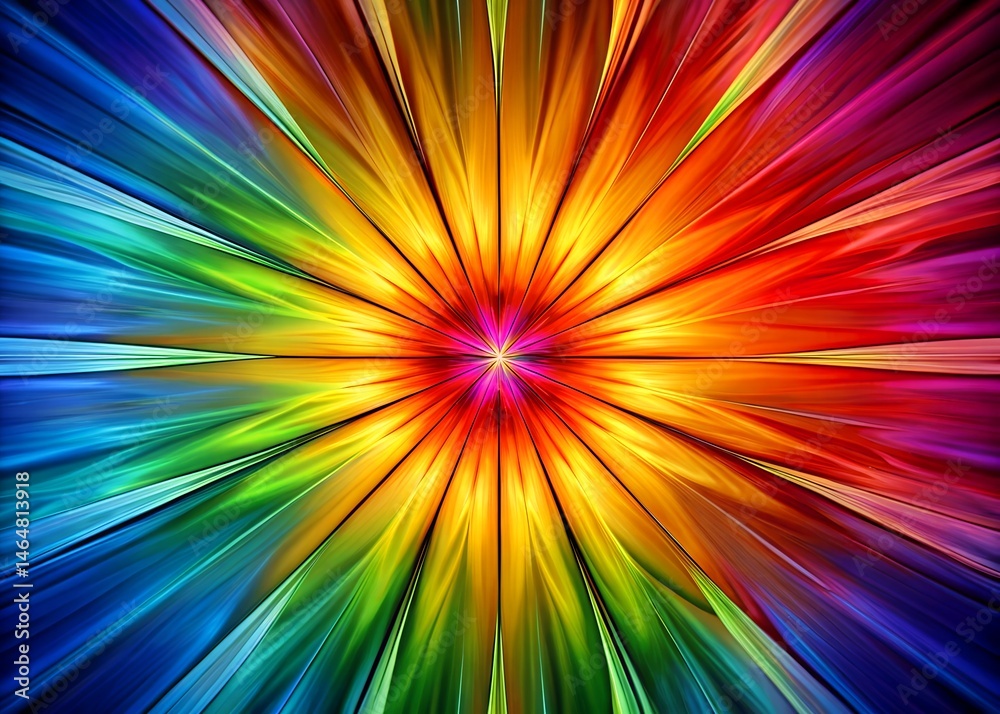 Fototapeta premium Abstract multicolored radial lines