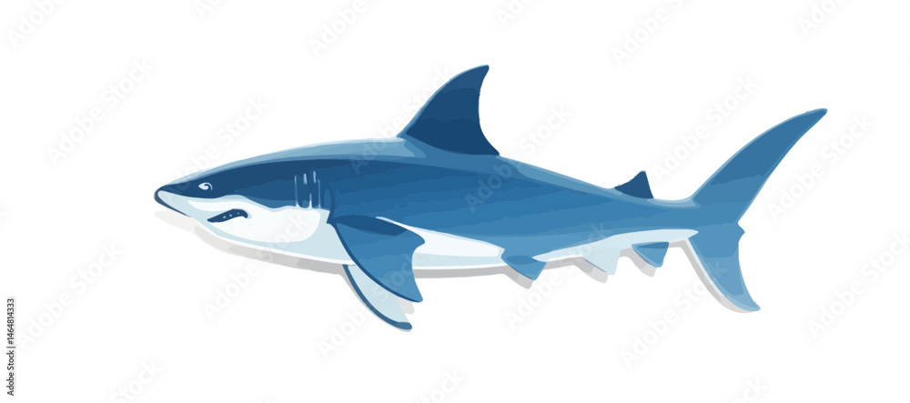 Naklejka premium great white shark vector