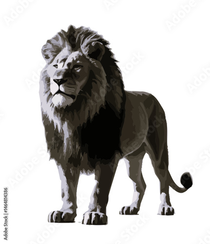 lion isolated on white