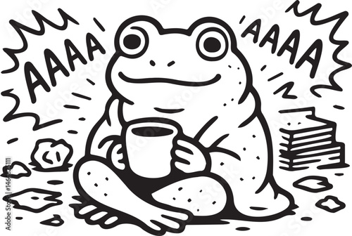 funny frog cartoon