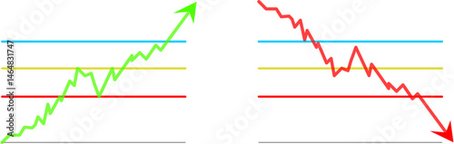 bullish bearish market grafik financial