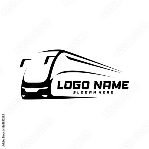 abstract design bus logo vector