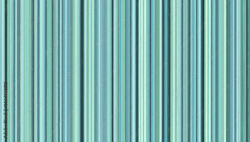 Obraz premium Abstract vertical line pattern in shades of blue and green, creating modern, symmetrical striped background design with calm and soothing visual effect