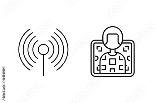 Wireless network signal transmission and person receiving information through technology
